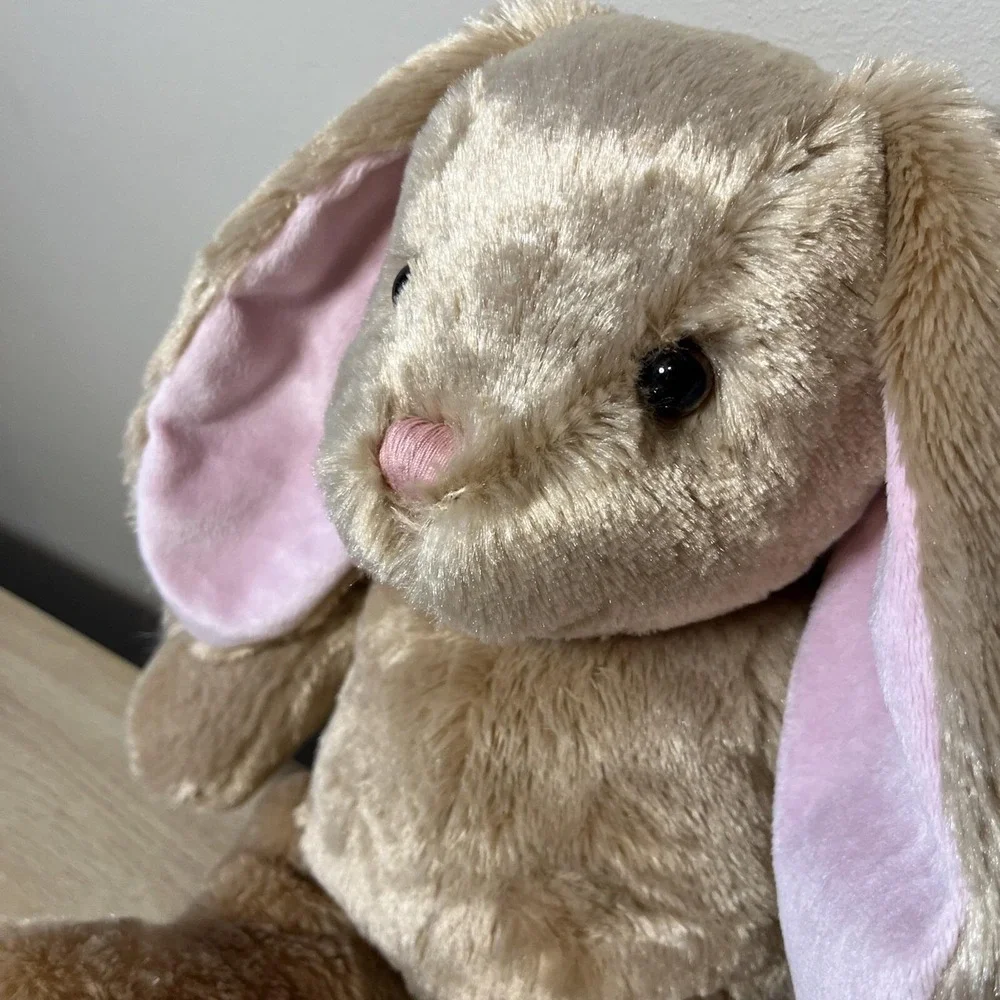 VTG 2002 Build-a-Bear Brown Tan‎ Sitting Fluffy Bunny Rabbit Stuffed Plush BAB